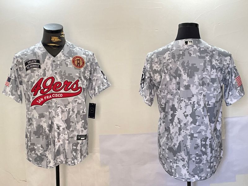 Men San Francisco 49ers Blank Nike Arctic Camo 2024 Salute to Service Limited NFL Jersey style 3->san francisco 49ers->NFL Jersey